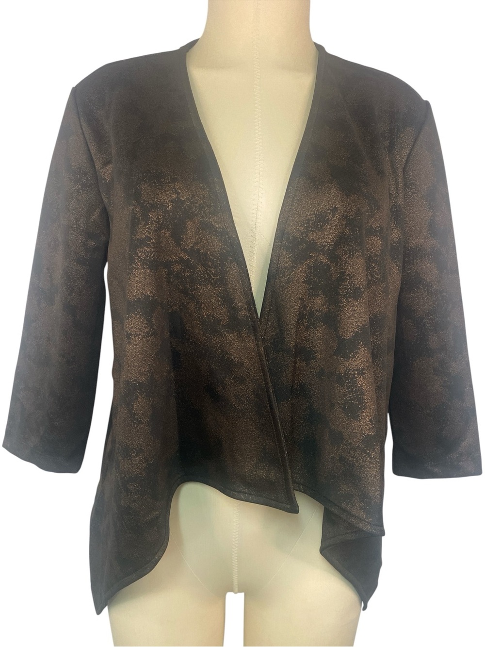Wrangler Brown Open Front Draped Jacket Women’s Medium